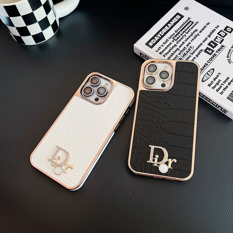 CD Diamond Logo Rose Gold iPhone Case - Iphonecasehouse