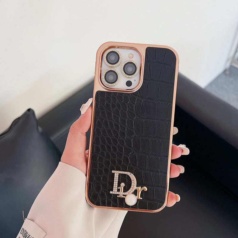 CD Diamond Logo Rose Gold iPhone Case - Iphonecasehouse