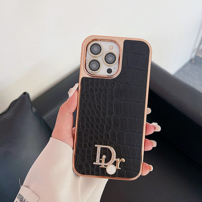 CD Diamond Logo Rose Gold iPhone Case - Iphonecasehouse