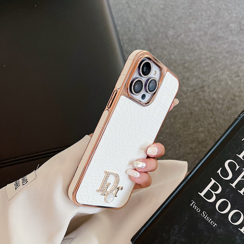 CD Diamond Logo Rose Gold iPhone Case - Iphonecasehouse
