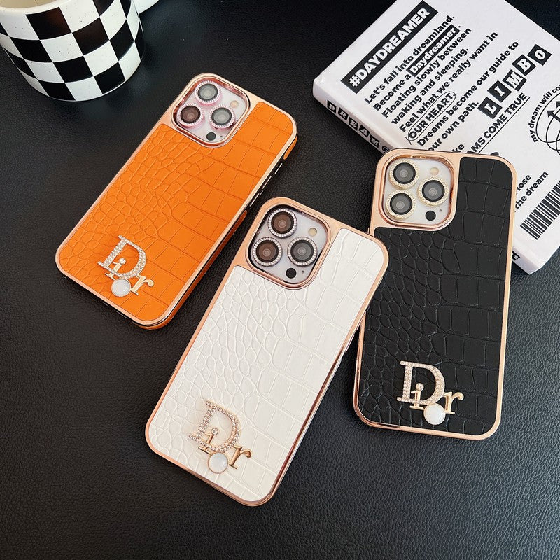 CD Diamond Logo Rose Gold iPhone Case - Iphonecasehouse