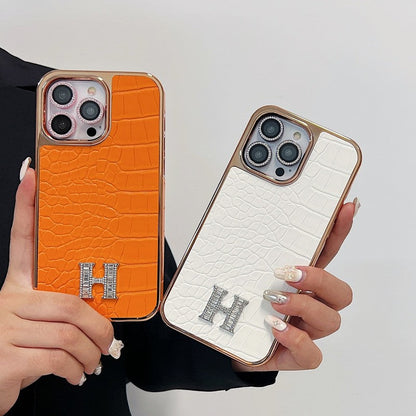 Herm Diamond Logo Rose Gold iPhone Case - Iphonecasehouse