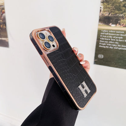 Herm Diamond Logo Rose Gold iPhone Case - Iphonecasehouse