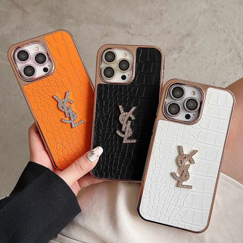 Saint Color Leather Rose Gold iPhone Case - Iphonecasehouse