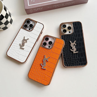 Saint Color Leather Rose Gold iPhone Case - Iphonecasehouse