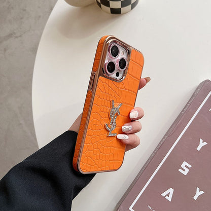Saint Color Leather Rose Gold iPhone Case - Iphonecasehouse