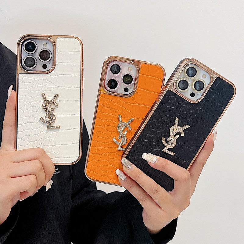 Saint Color Leather Rose Gold iPhone Case - Iphonecasehouse