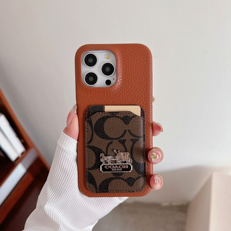 Coa Card Bag Leather iPhone Case - Iphonecasehouse