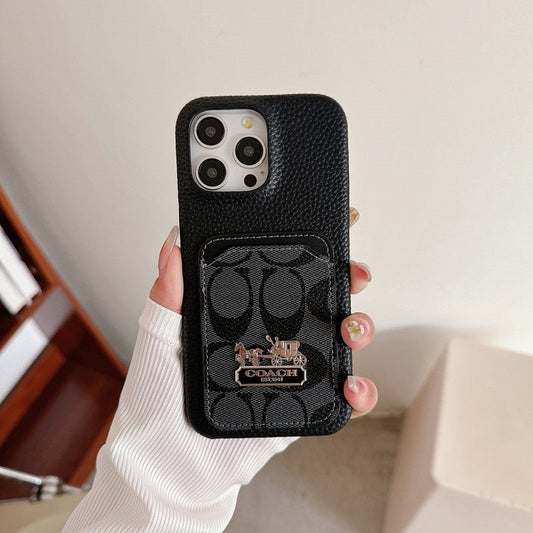 Coa Card Bag Leather iPhone Case - Iphonecasehouse