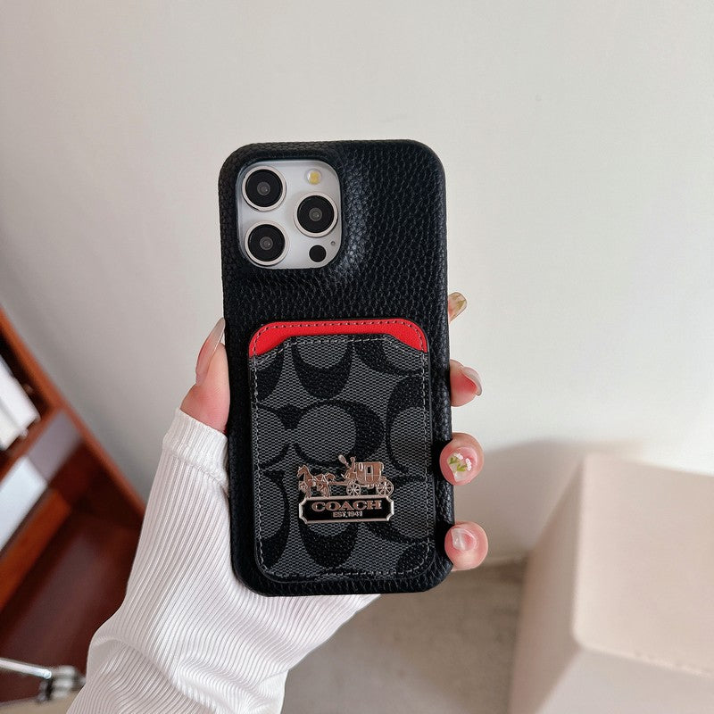 Coa Card Bag Leather iPhone Case - Iphonecasehouse