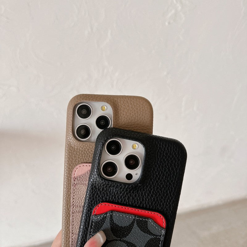 Coa Card Bag Leather iPhone Case - Iphonecasehouse