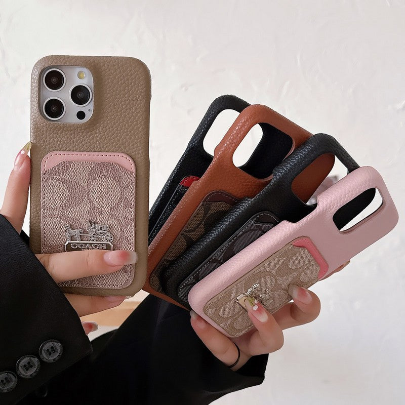 Coa Card Bag Leather iPhone Case - Iphonecasehouse