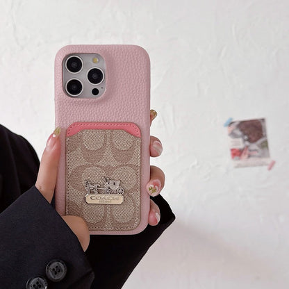 Coa Card Bag Leather iPhone Case - Iphonecasehouse