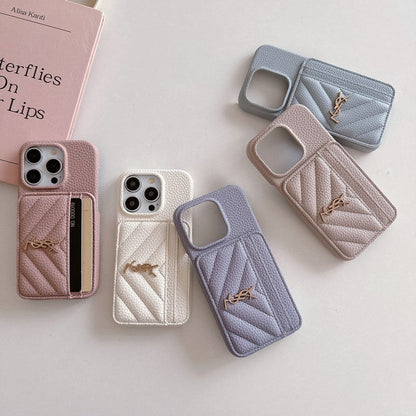 Saint Card Bag Color Leather iPhone Case - Iphonecasehouse