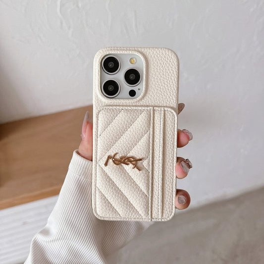 Saint Card Bag Color Leather iPhone Case - Iphonecasehouse