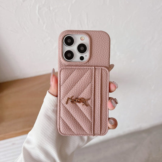 Saint Card Bag Color Leather iPhone Case - Iphonecasehouse