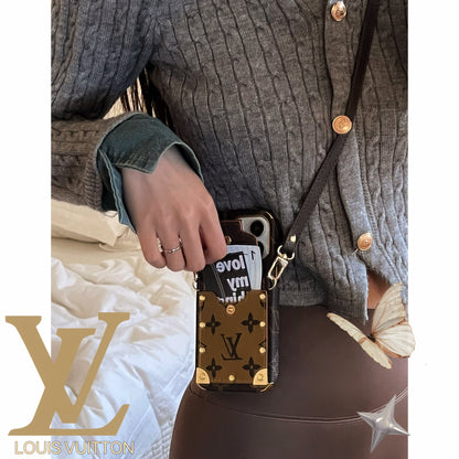 Lou Chain Leather iPhone Case - Iphonecasehouse