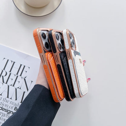 H Rose Gold Leather iPhone Case - Iphonecasehouse