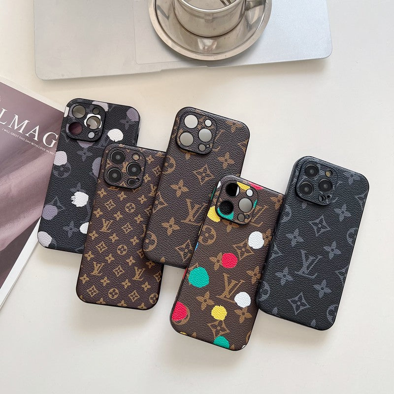 Lou Classic Color Leather iPhone Case - Iphonecasehouse