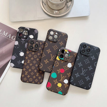 Lou Classic Color Leather iPhone Case - Iphonecasehouse