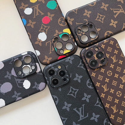 Lou Classic Color Leather iPhone Case - Iphonecasehouse