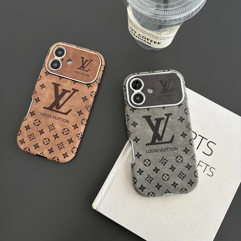 Lou Brown & Black Color Leather iPhone Case - Iphonecasehouse