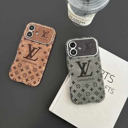 Lou Brown & Black Color Leather iPhone Case - Iphonecasehouse