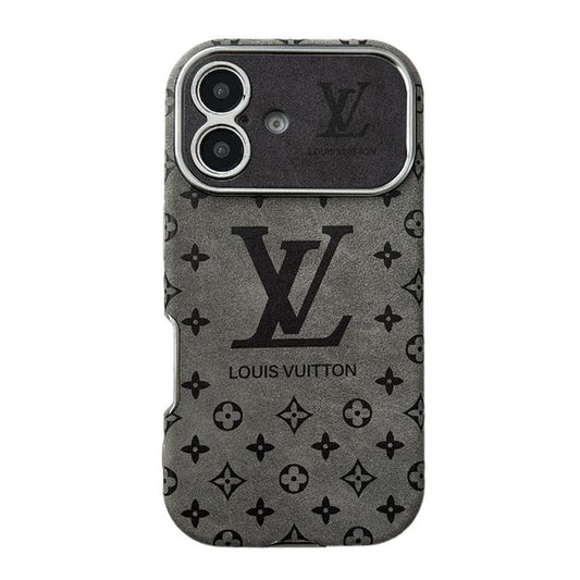 Lou Brown & Black Color Leather iPhone Case - Iphonecasehouse