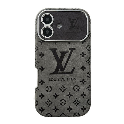 Lou Brown & Black Color Leather iPhone Case - Iphonecasehouse