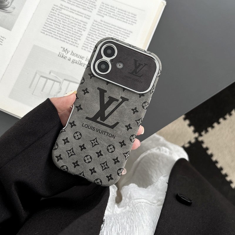 Lou Brown & Black Color Leather iPhone Case - Iphonecasehouse