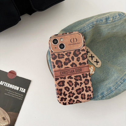 CD Brown Color Leather iPhone Case - Iphonecasehouse