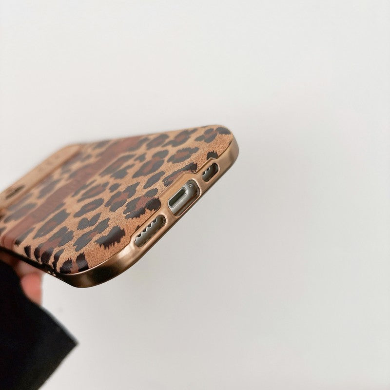CD Brown Color Leather iPhone Case - Iphonecasehouse