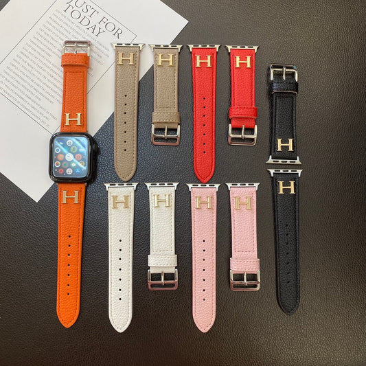 Genuine Pattern Leather Apple Watch Strap - Iphonecasehouse