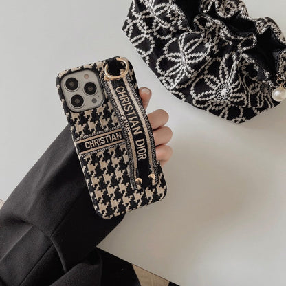 CD Houndstooth Wristband iPhone Case - Iphonecasehouse