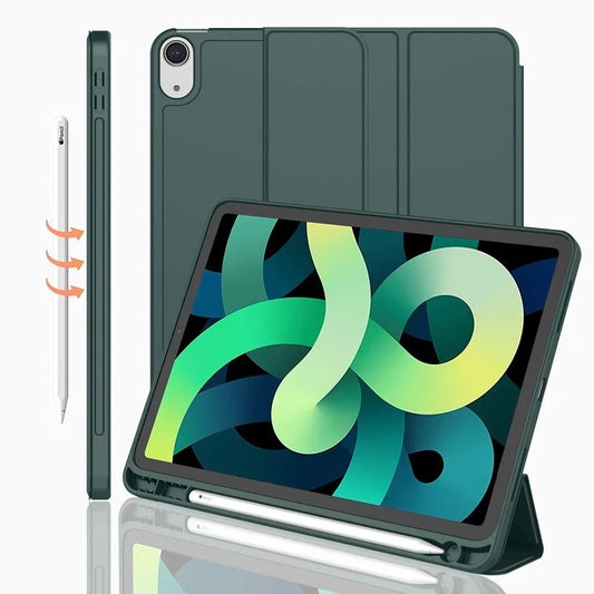 LEATHER FRESH SUMMER THEME PATTERN APPLE IPAD CASE WITH PENCIL HOLDER - Iphonecasehouse