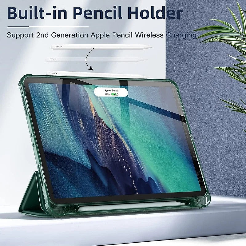 LEATHER FRESH SUMMER THEME PATTERN APPLE IPAD CASE WITH PENCIL HOLDER - Iphonecasehouse