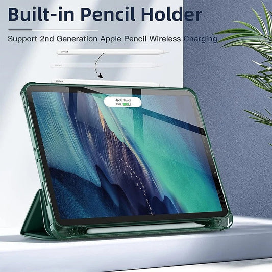 LEATHER FRESH SUMMER THEME PATTERN APPLE IPAD CASE WITH PENCIL HOLDER - Iphonecasehouse