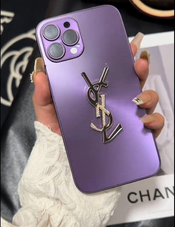 Y-S-L Shine x Mono iPhone Case With Chain - Iphonecasehouse