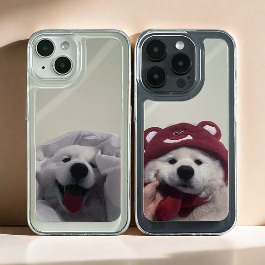 Mirror iPhone Case | Couple Dogs Samoyed (Buy 2 and get 50% off one) - Iphonecasehouse